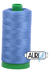 Aurifil Mako 40wt 2-ply Cotton 1000 m 1094 yd. spool - 1128 Light Blue Violet